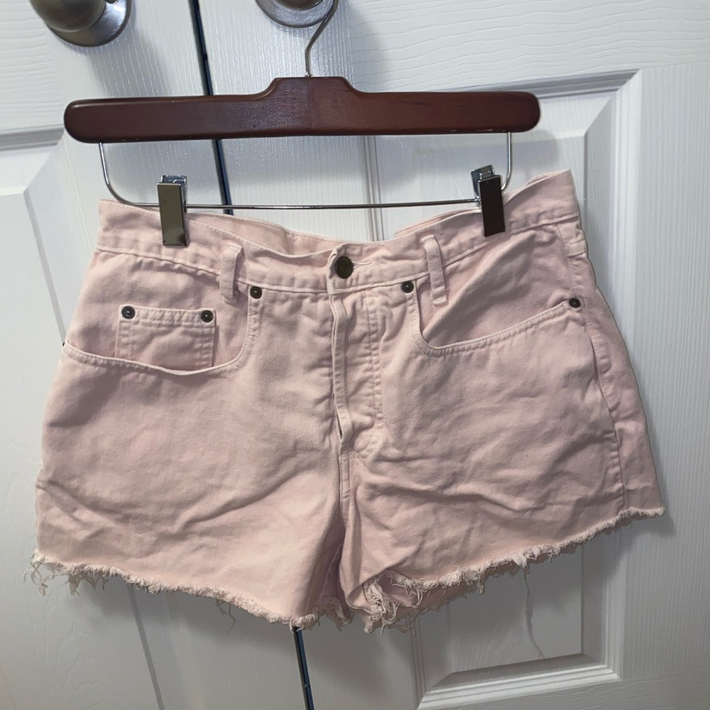 Guess Frayed Hem Denim Shorts